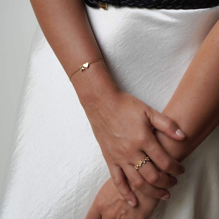 Personalised Sweet Heart Initial Bracelet