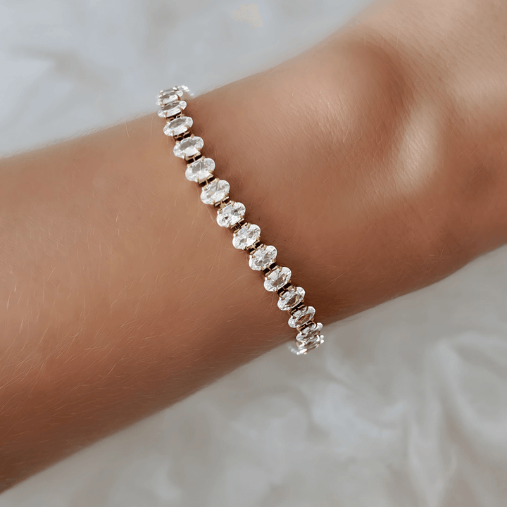 Adalyn Oval Tennis Crystal Bracelet