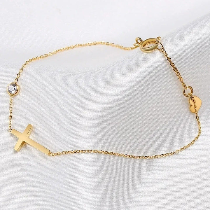 Faith Cross Crystal Bracelet