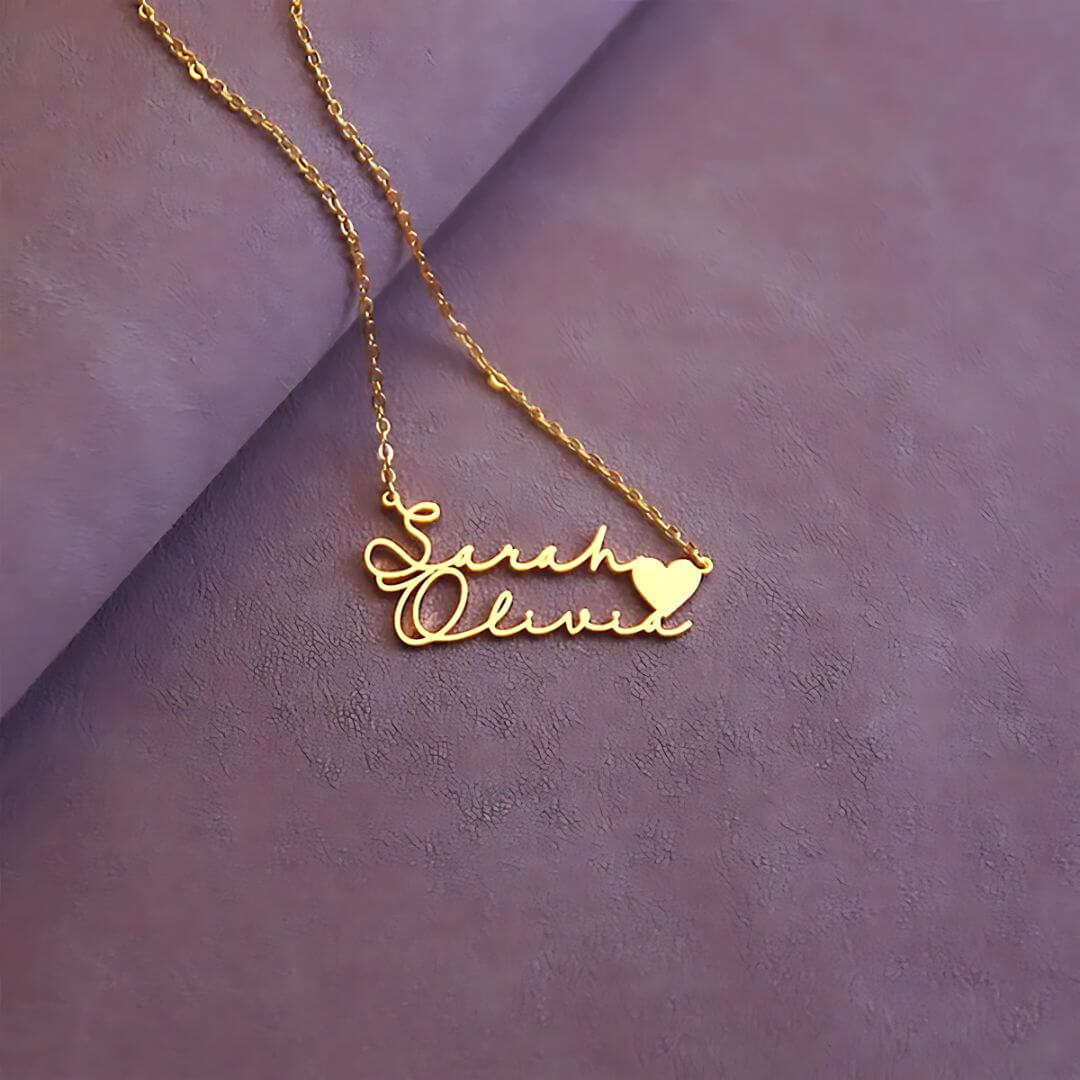 Personalised Emily Heart Name Necklace