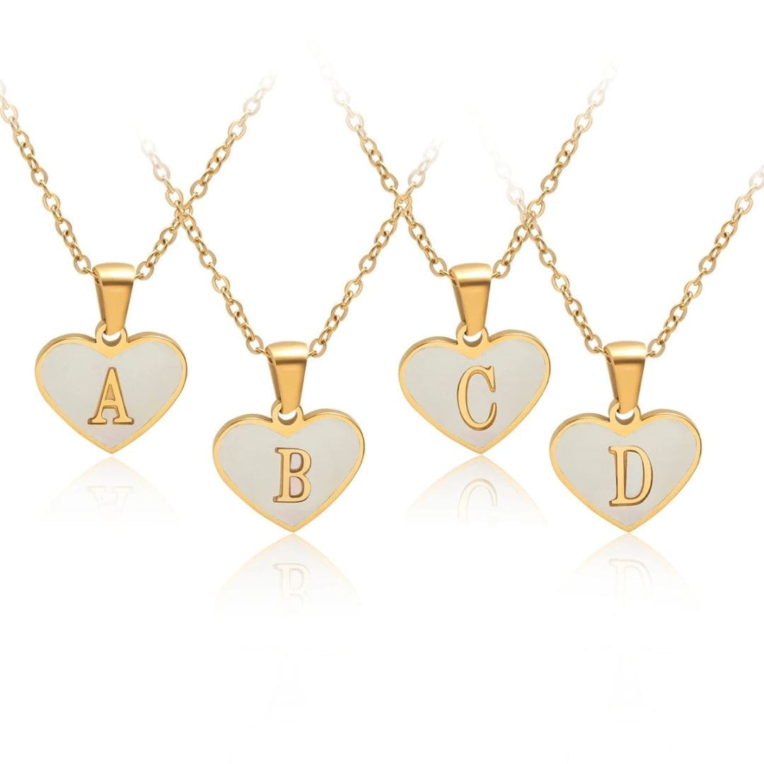 Personalized Alora Heart Initial Necklace