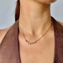 Personalised Geena Birthstone Name Necklace