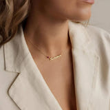 Personalised Summer Birthstone Name Necklace
