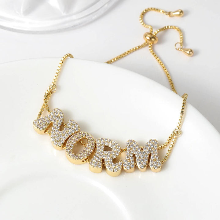 Personalized Bria Bubble Initial Bracelet