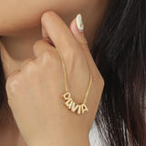 Personalised Zelina Bubble Name Necklace