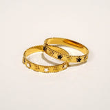 Bella Five Clover Colour Solid Bangle