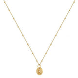 Lunar Initial Disc Necklace - Celeste Adore