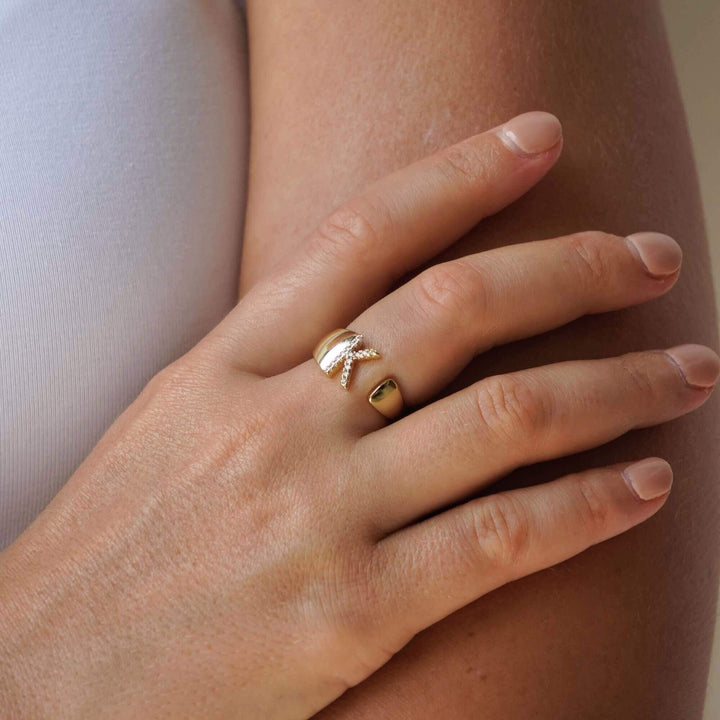 Personalised Claire Initial Ring
