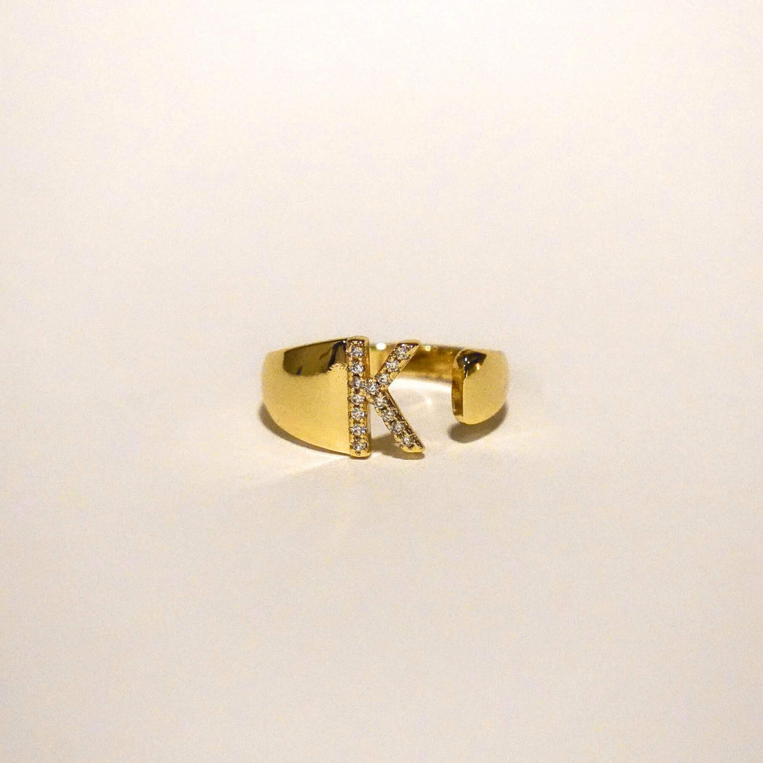 Personalised Claire Initial Ring
