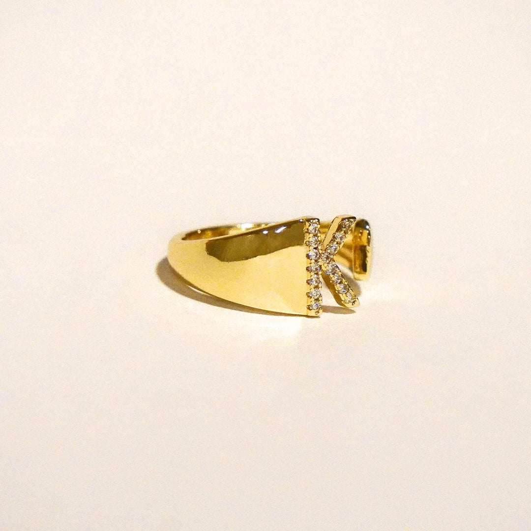 Personalised Claire Initial Ring