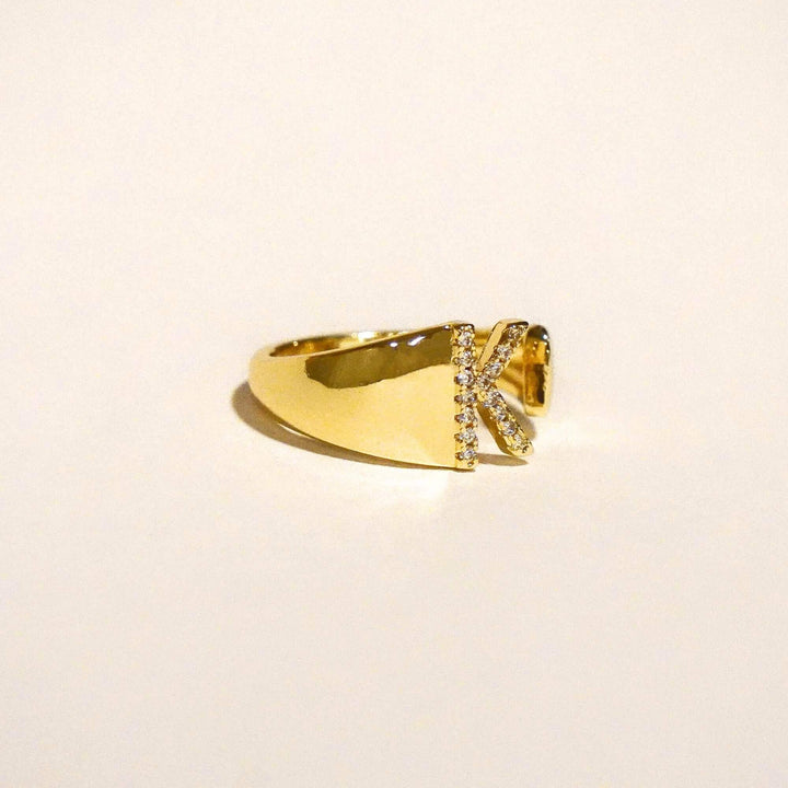 Personalised Claire Initial Ring